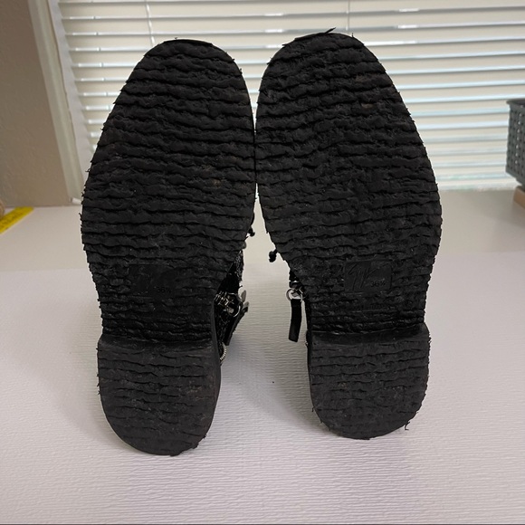 Giuseppe Zanotti sz 36.5 lace up combat boots glitter - Picture 14 of 15